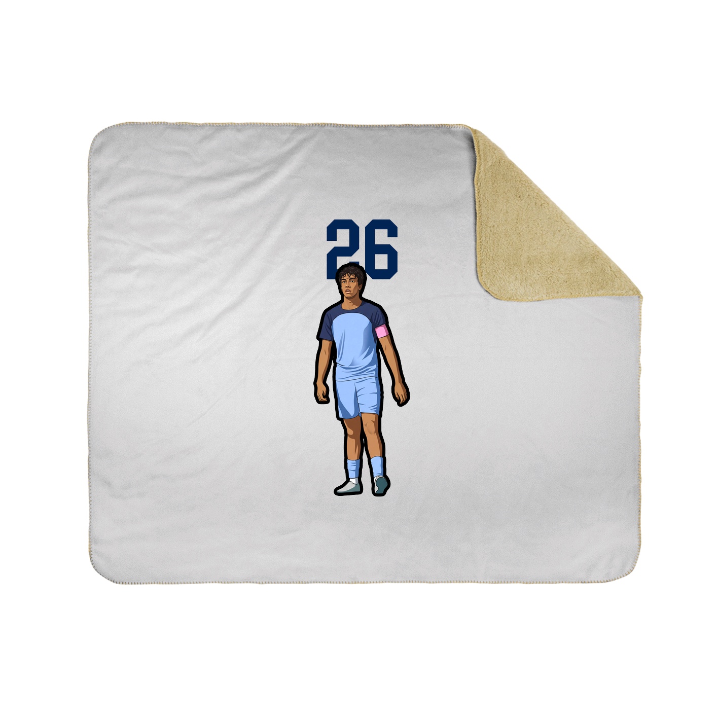 Throw Blanket — Number Top in White