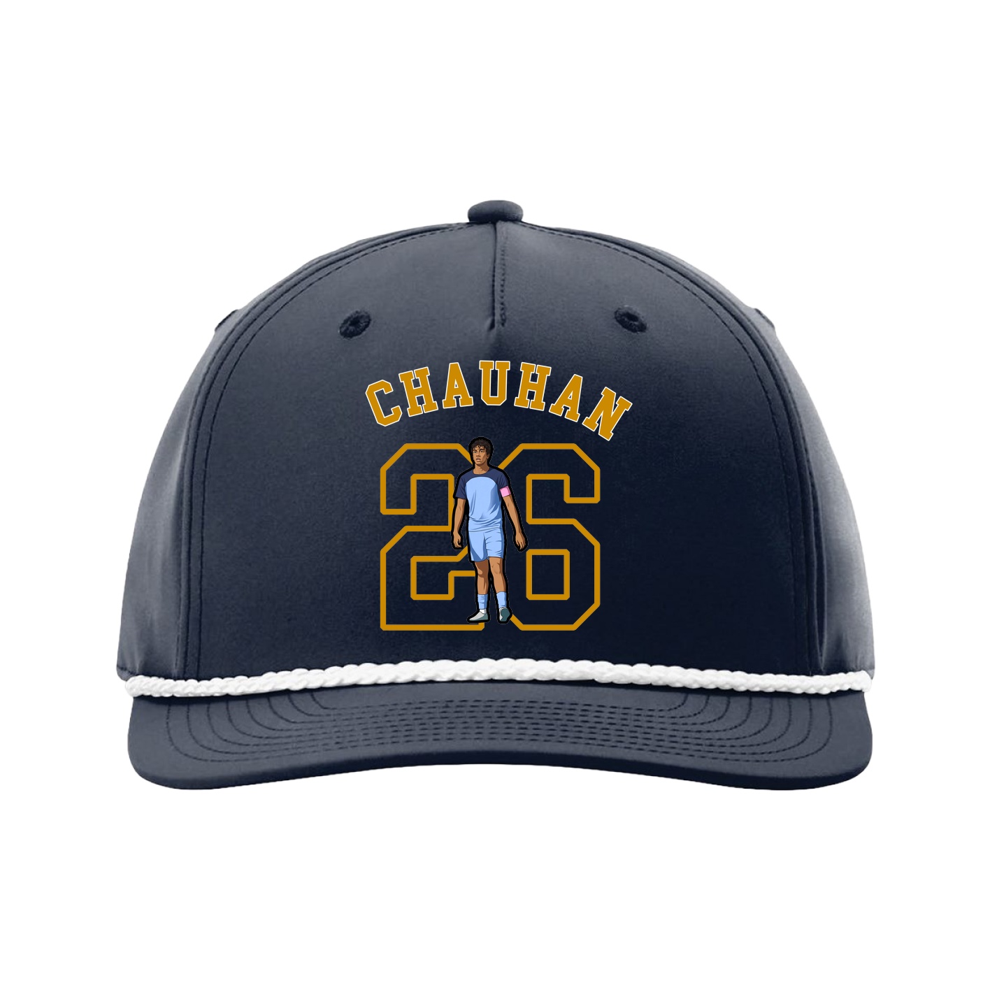 Five-Panel Classic Rope Cap — Shirsey Arch in Navy