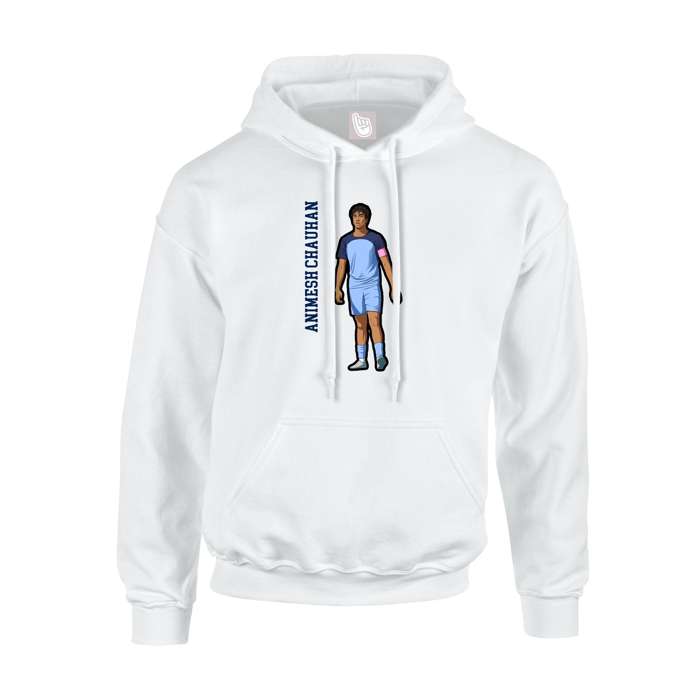 Hoodie — Name Vertical in White