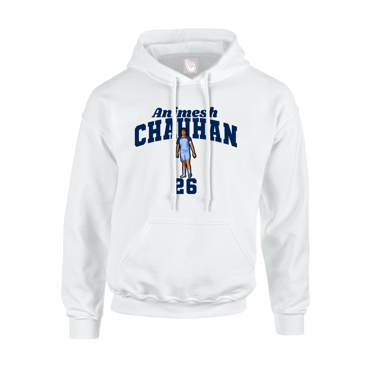 Youth Hoodie — Signature Arch in White