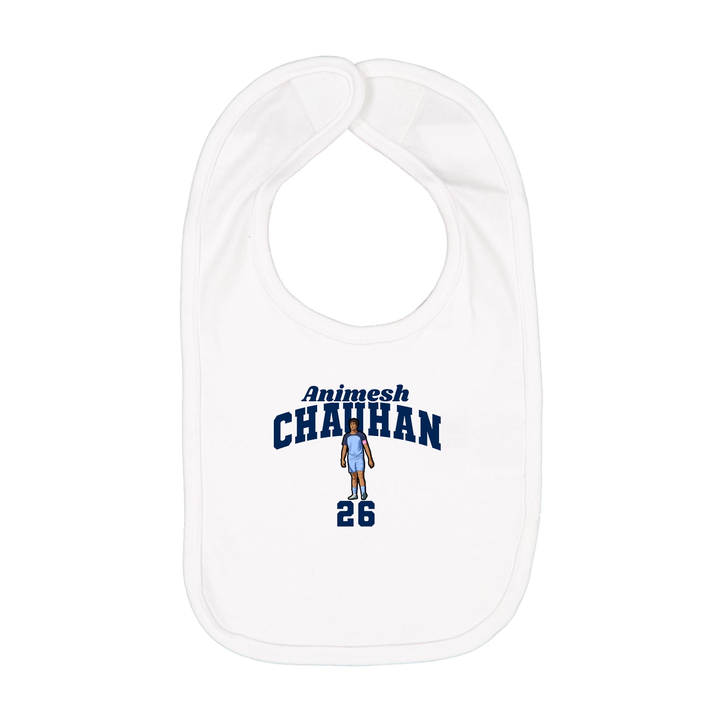 Infant Bib — Signature Arch in White