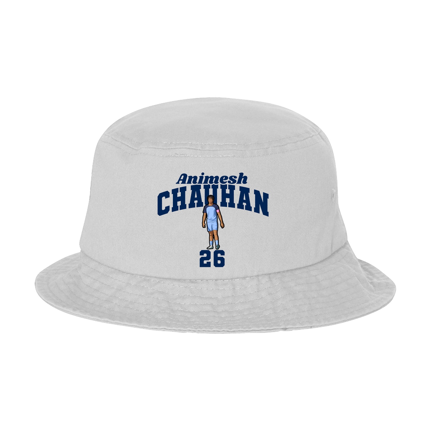 Bucket Cap — Signature Arch in White