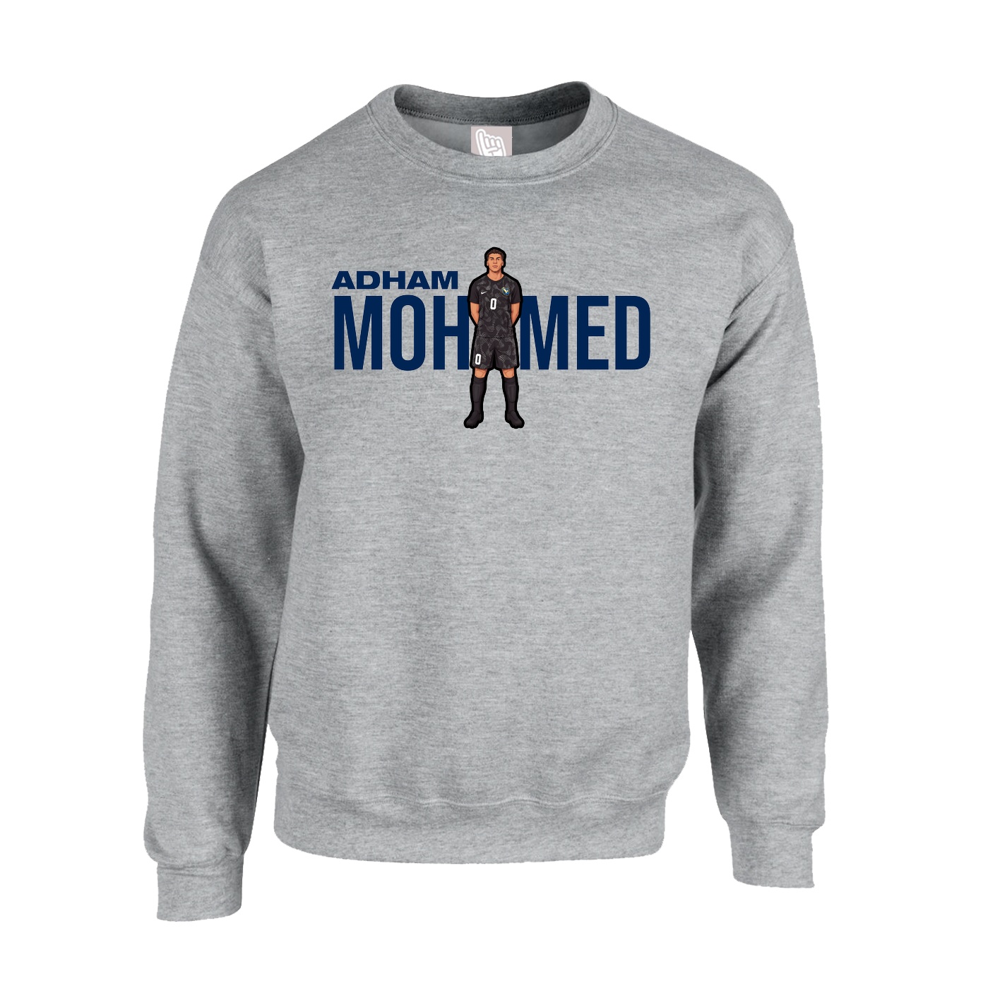 Fleece Crew — Player Name in Grey