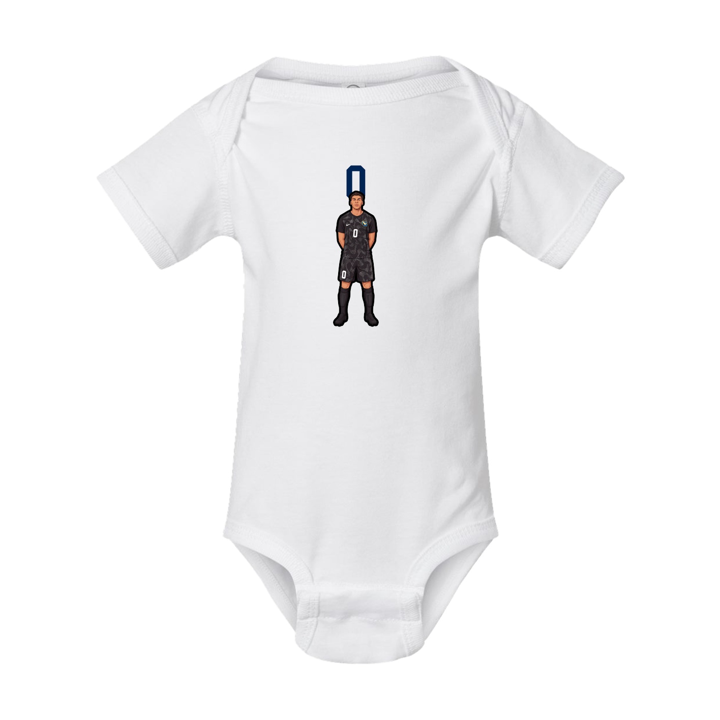 Baby Onesie — Number Top in White