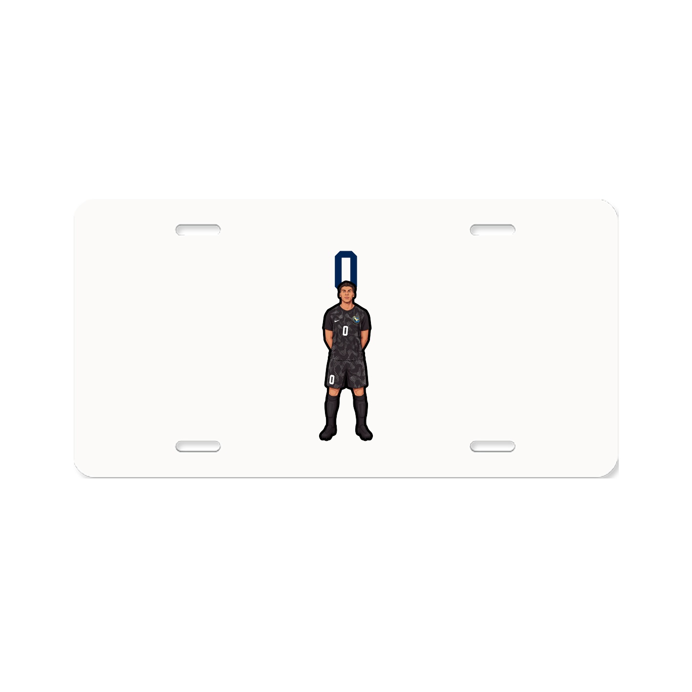 License Plate — Number Top in Classic