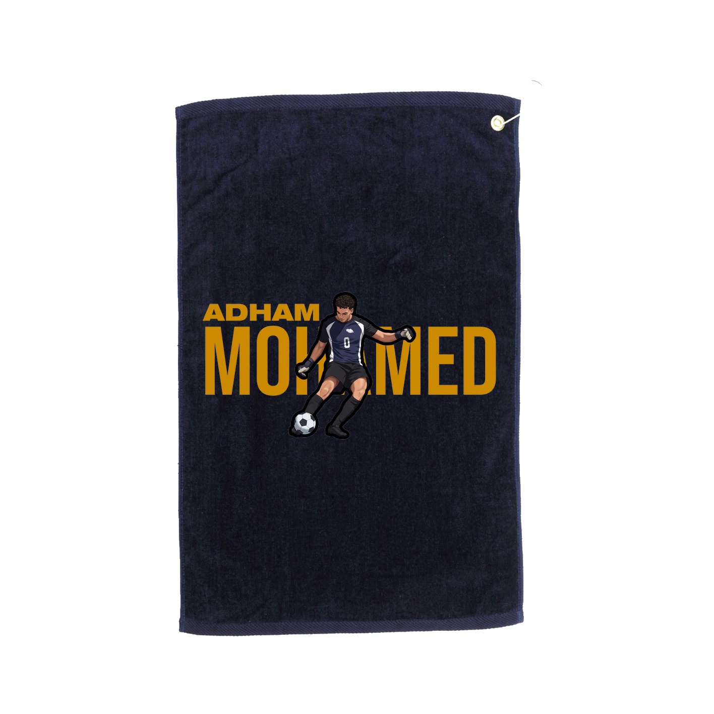 Golf Towel — Player Name in Navy