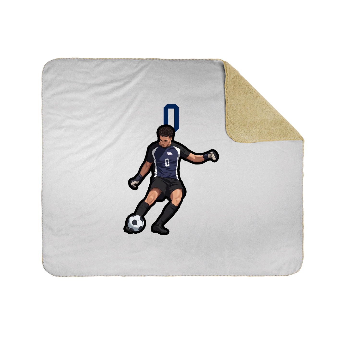 Throw Blanket — Number Top in White