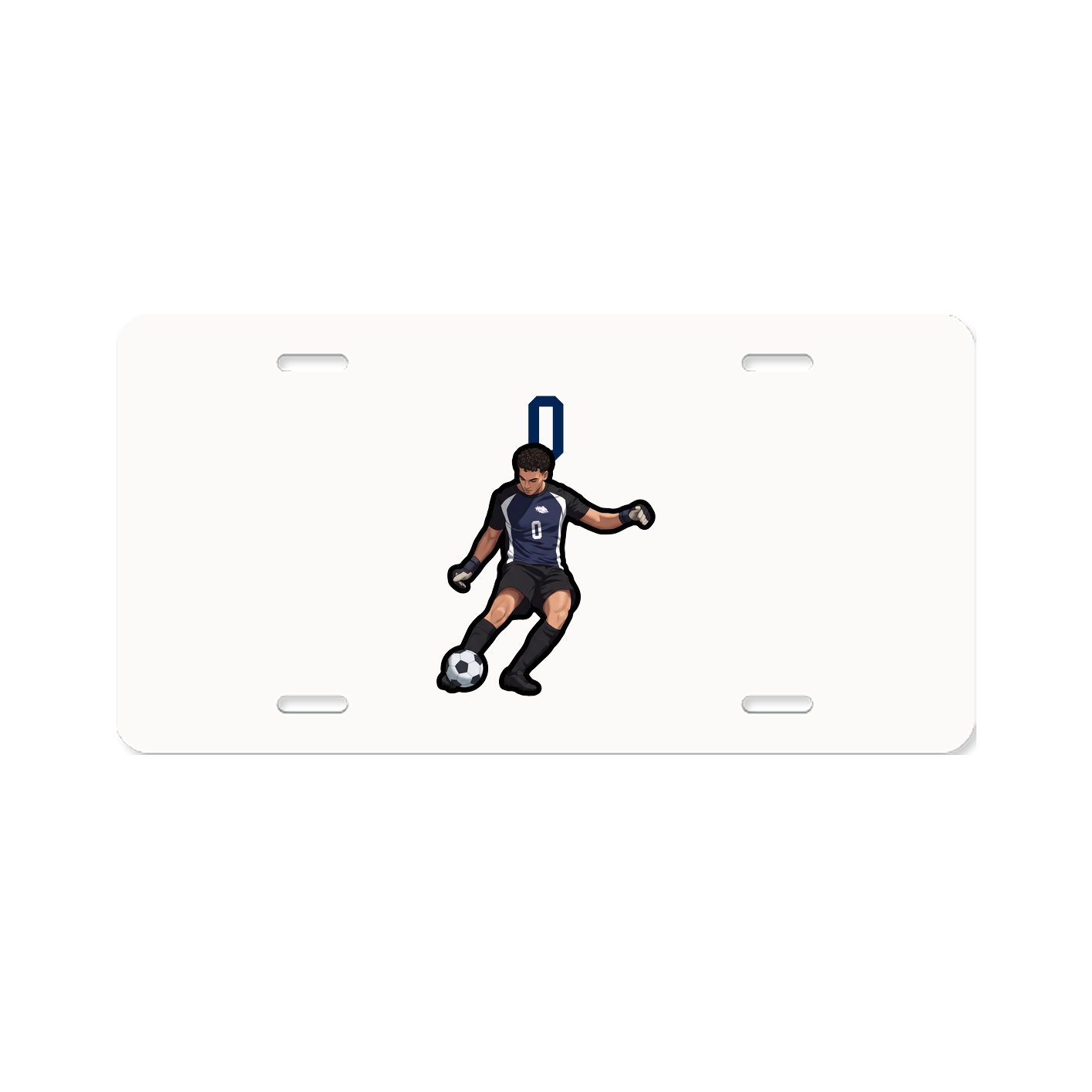 License Plate — Number Top in Classic