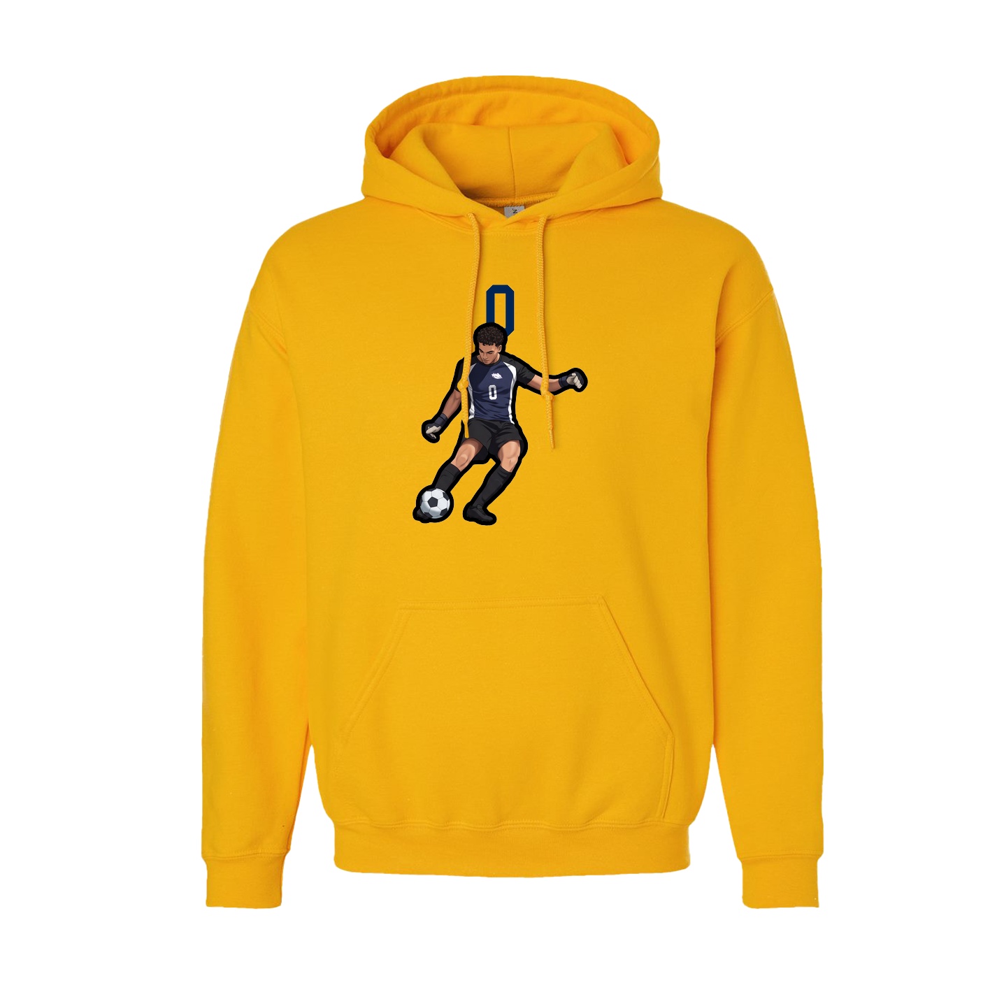 Youth Hoodie — Number Top in Gold