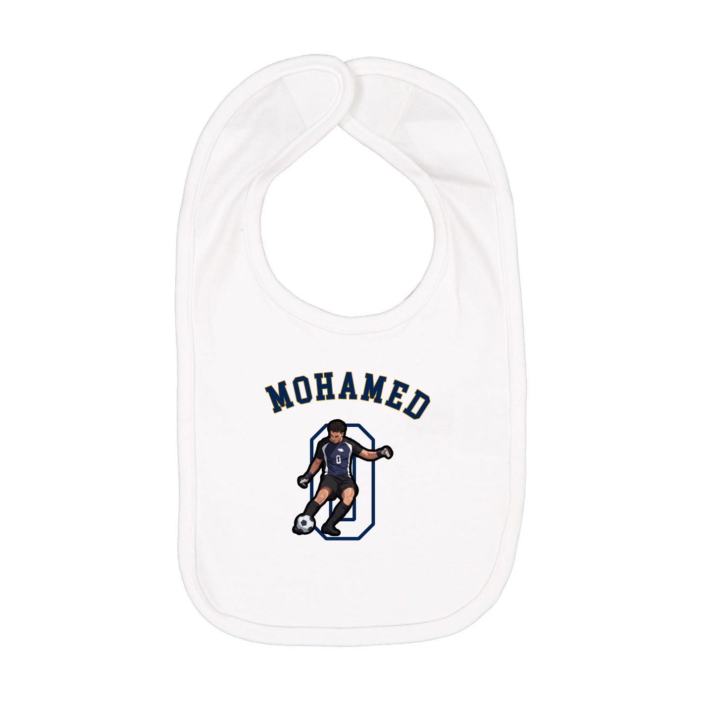 Infant Bib — Shirsey Arch in White
