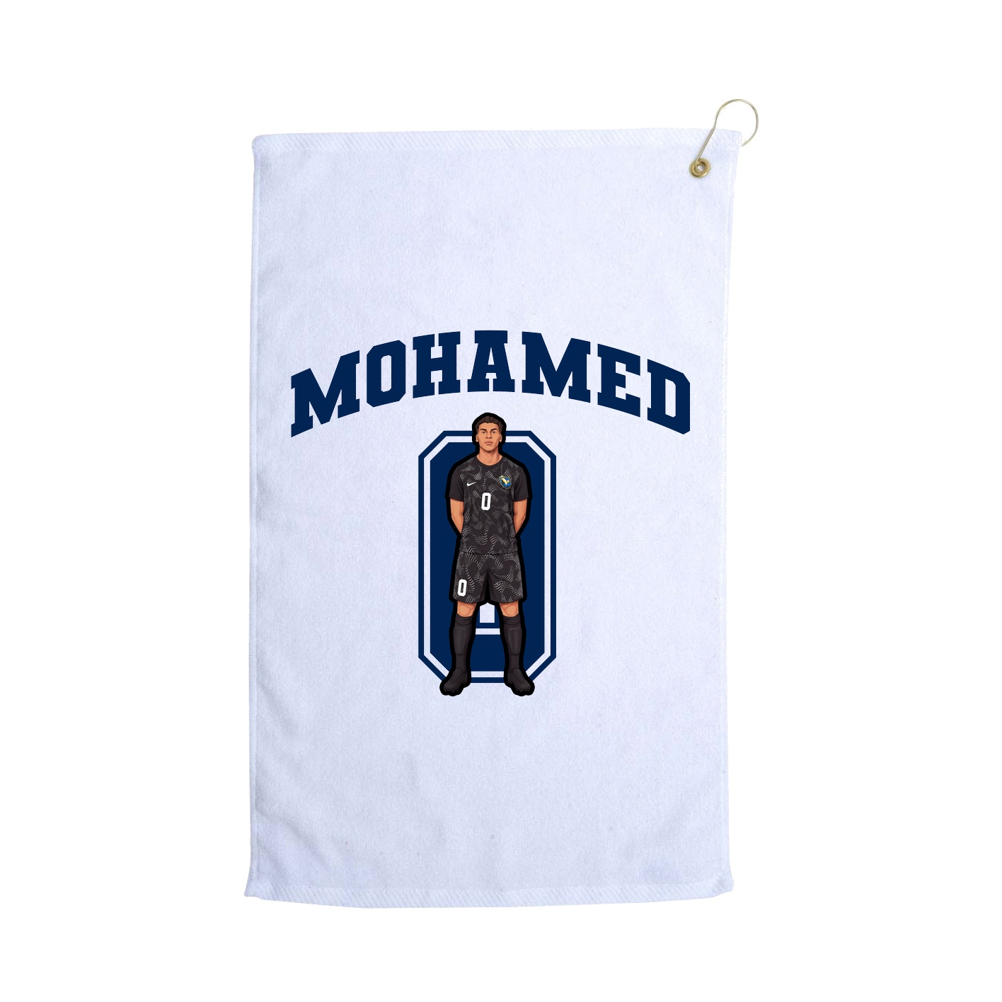 Golf Towel — Number in White