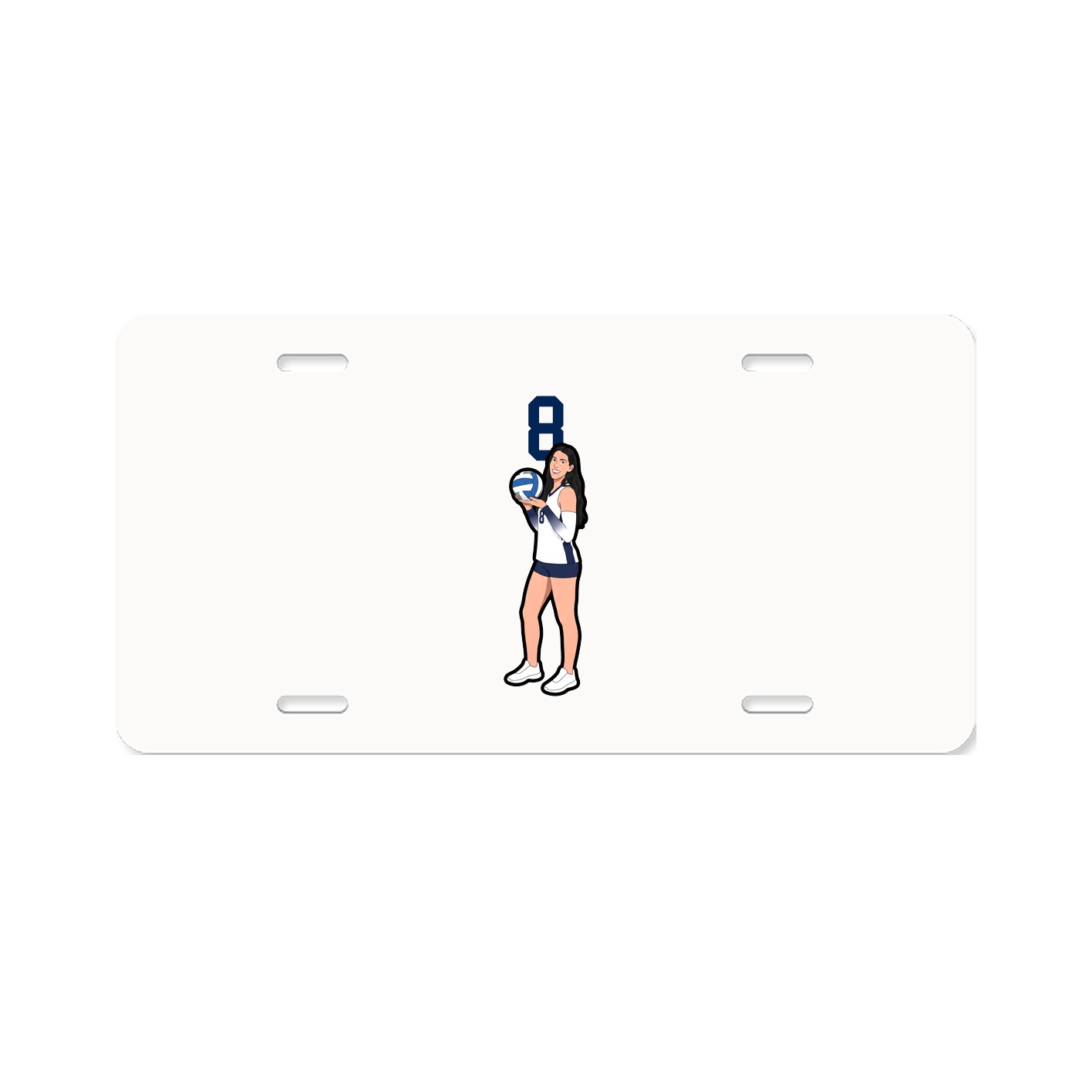 License Plate — Number Top in Classic