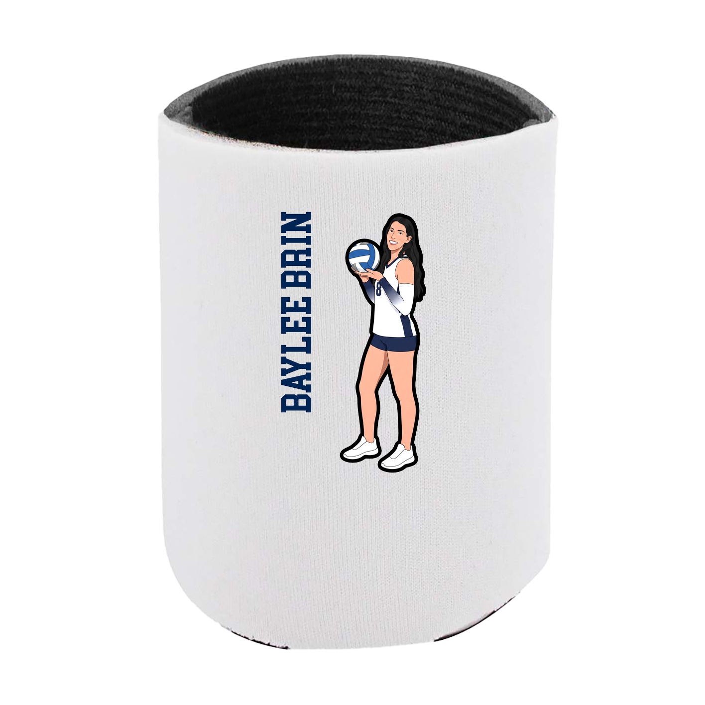 Can Holder — Name Vertical in White