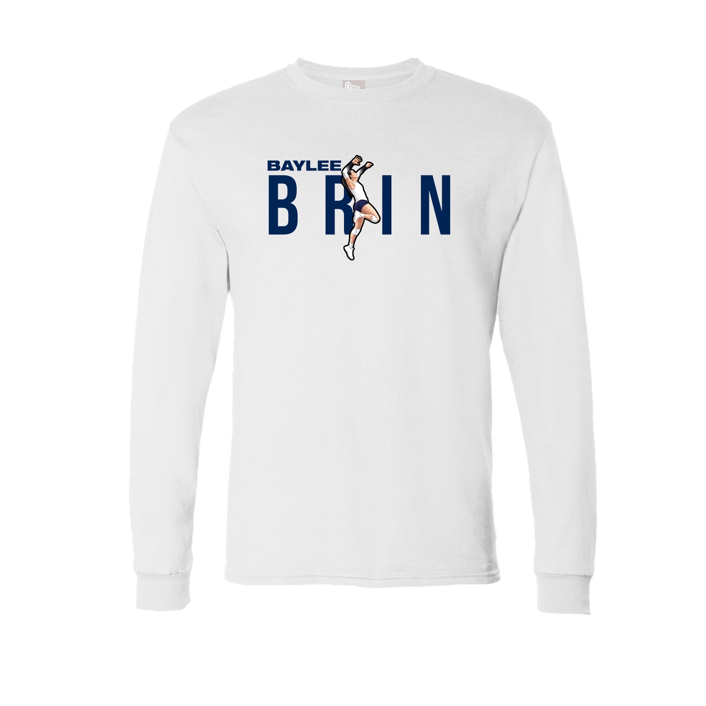 Long Sleeve Tee — Player Name in White