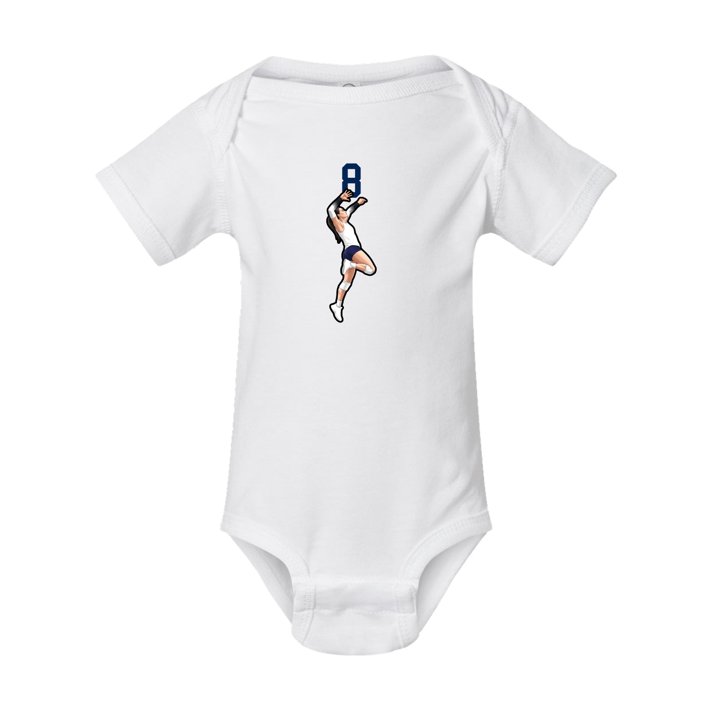 Baby Onesie — Number Top in White