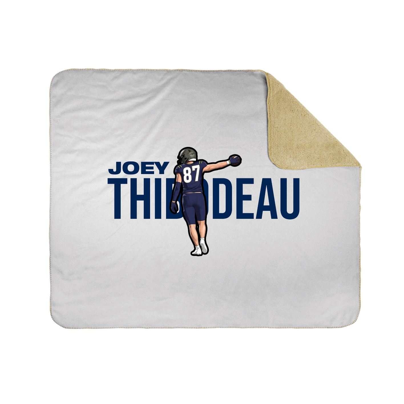 Throw Blanket — Player Name in White
