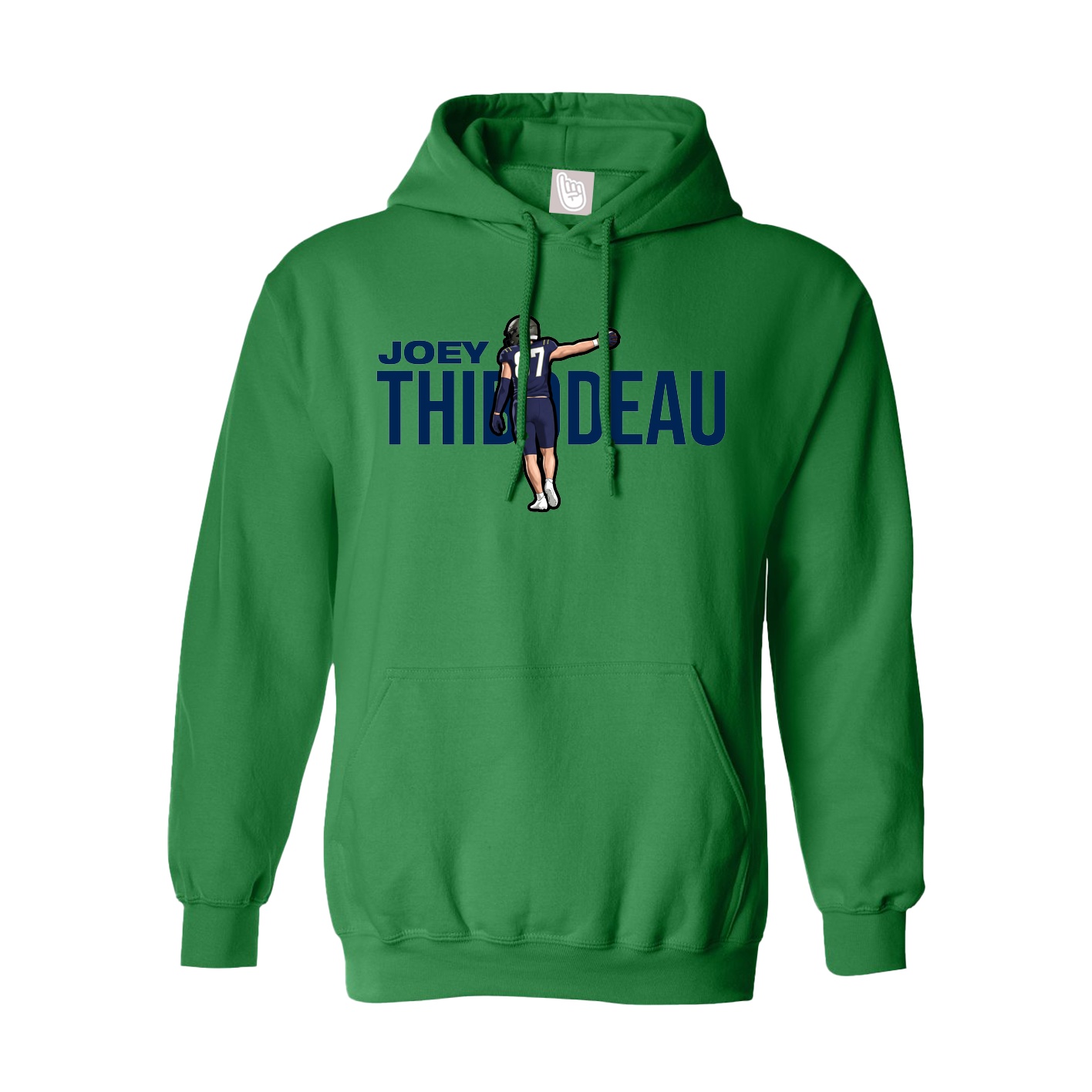 Hoodie — Player Name in Green
