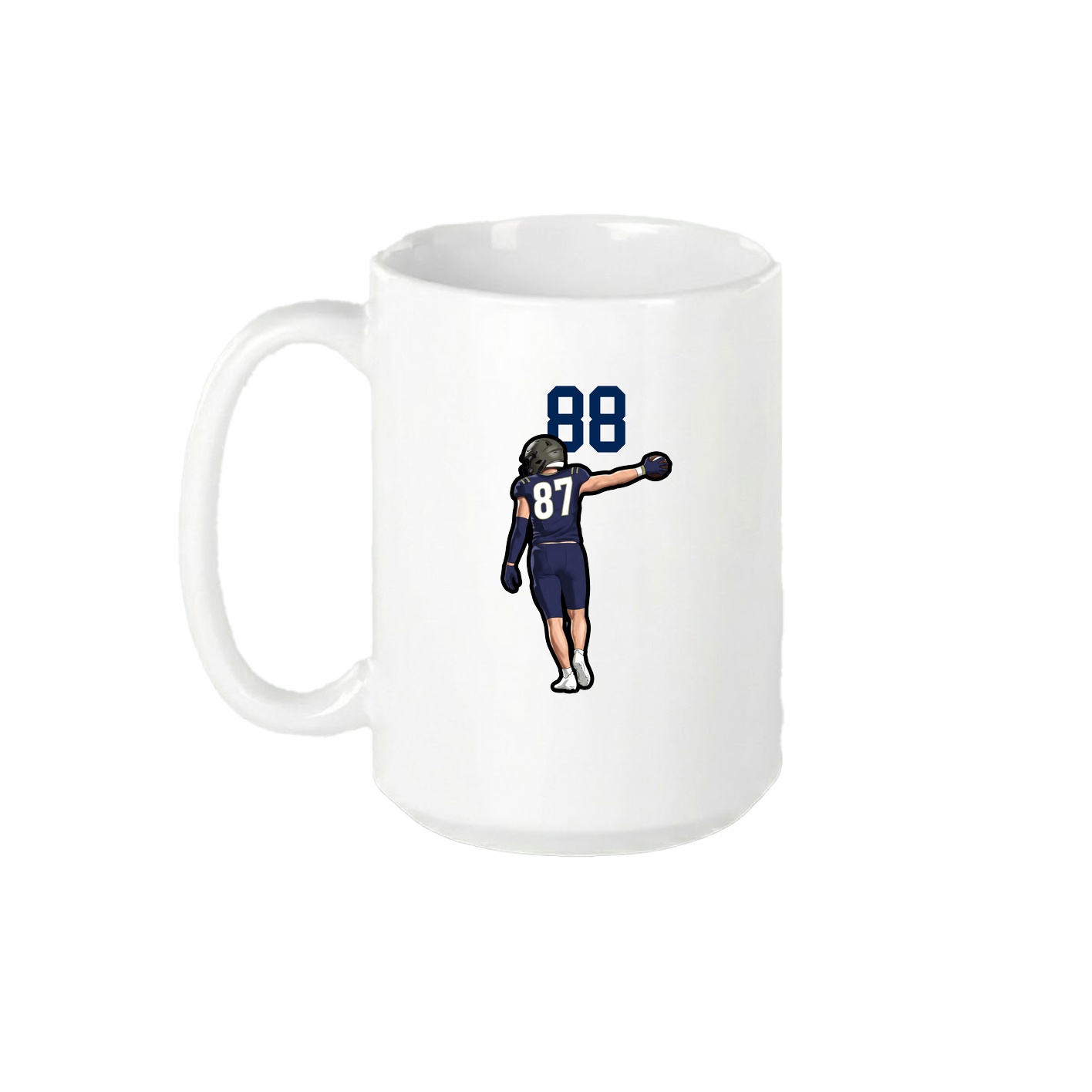 15oz Coffee Mug — Number Top in White