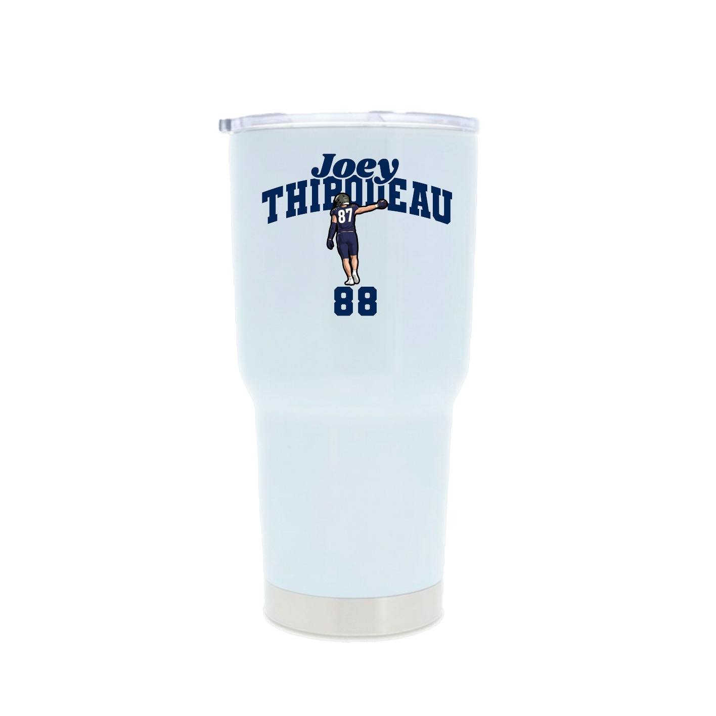 30oz Stainless Steel Tumbler — Signature Arch in White