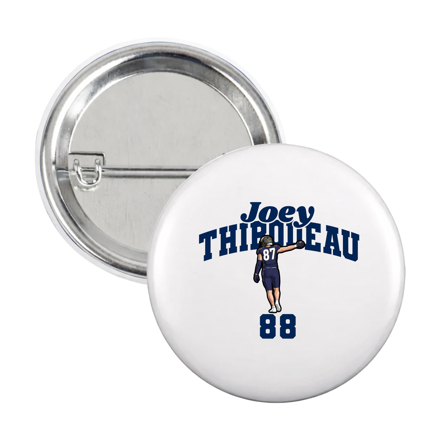 Game Day Button — Signature Arch in White