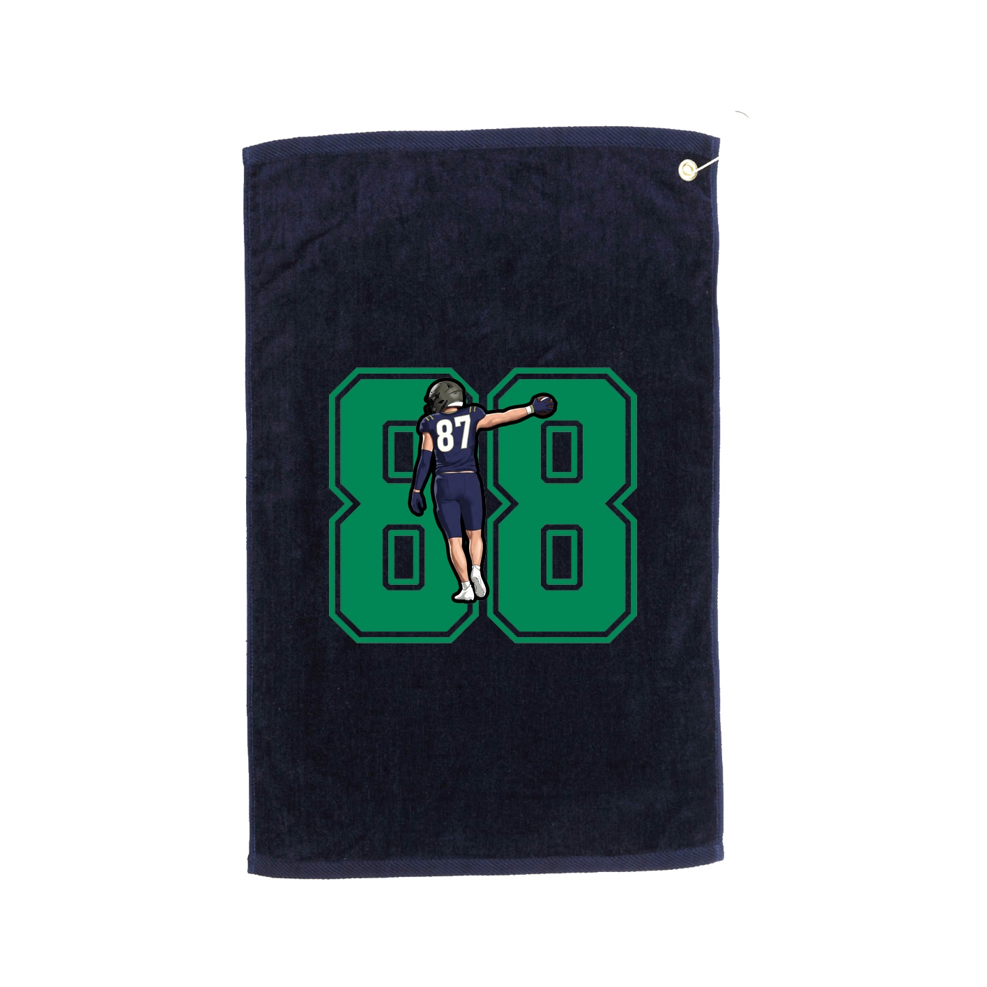 Golf Towel — Number in Navy