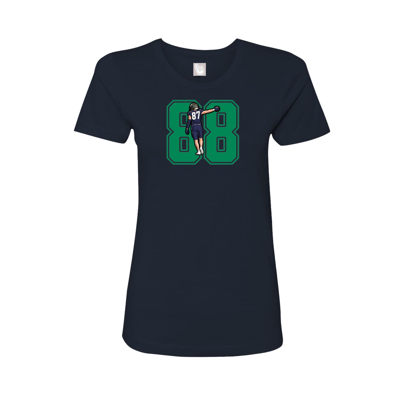 Womens Tee — Number in Navy