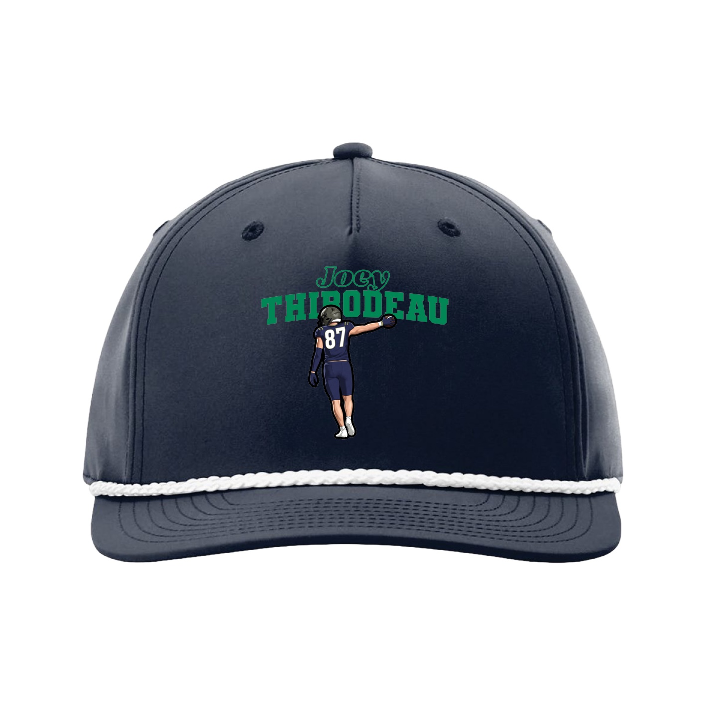Five-Panel Classic Rope Cap — Name Arch in Navy