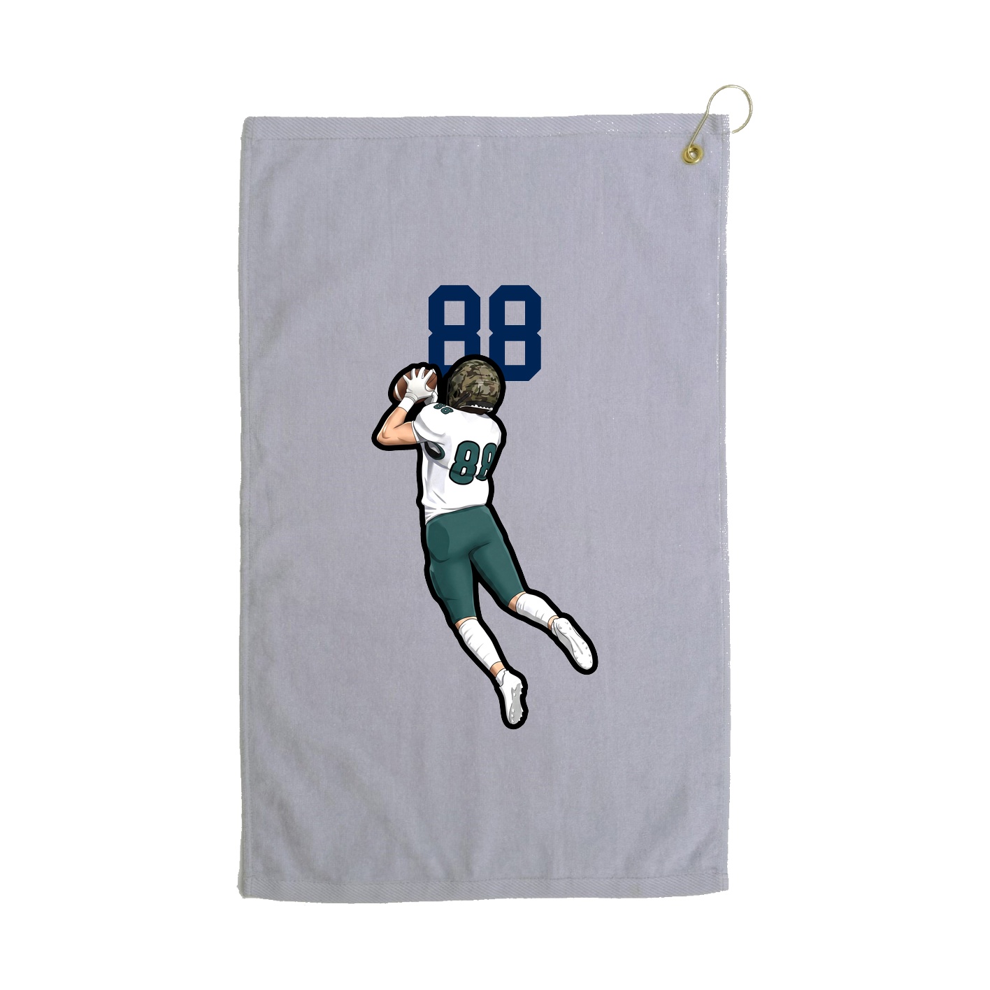 Golf Towel — Number Top in Grey