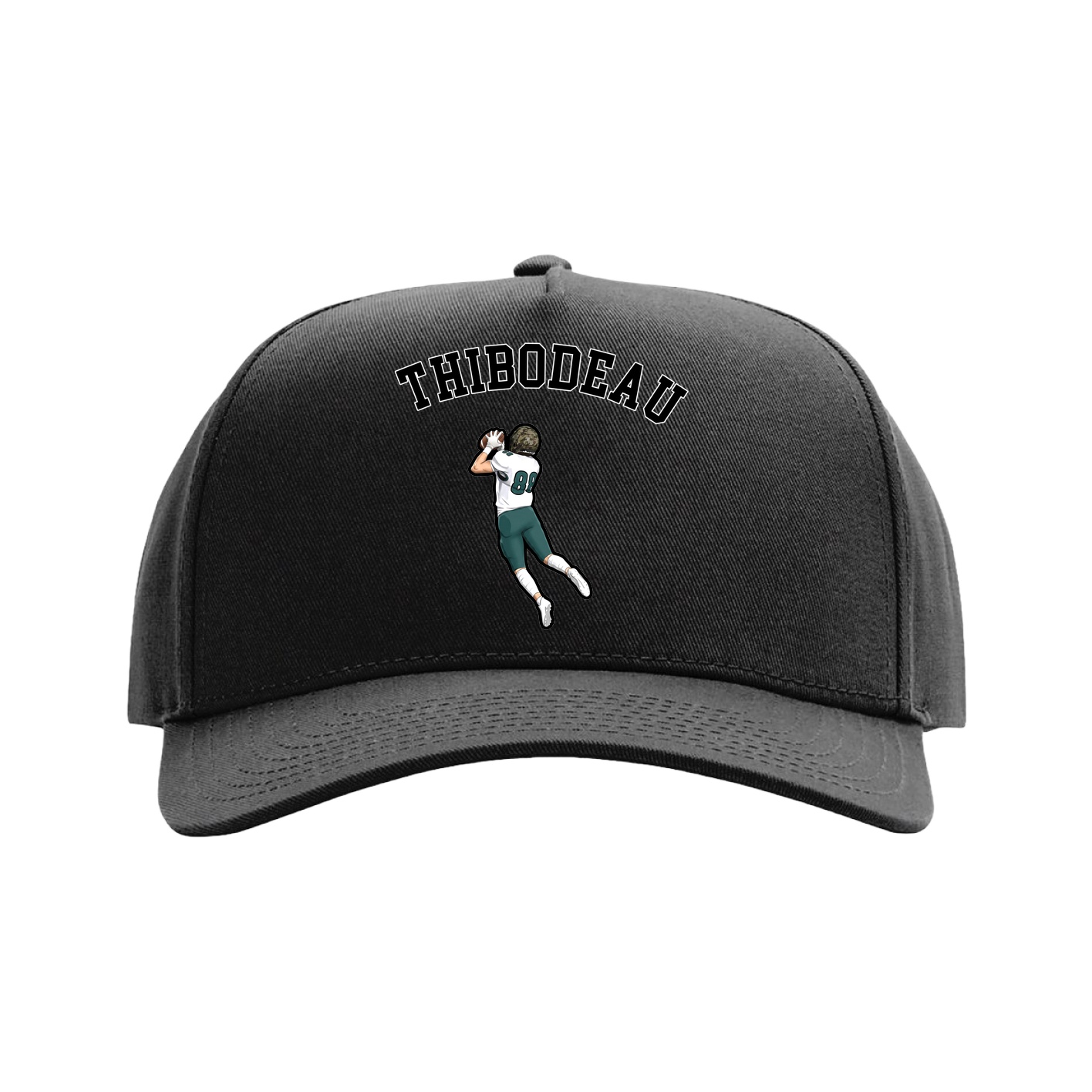 Full Fabric Five-Panel Champ Cap — Shirsey Arch in Black