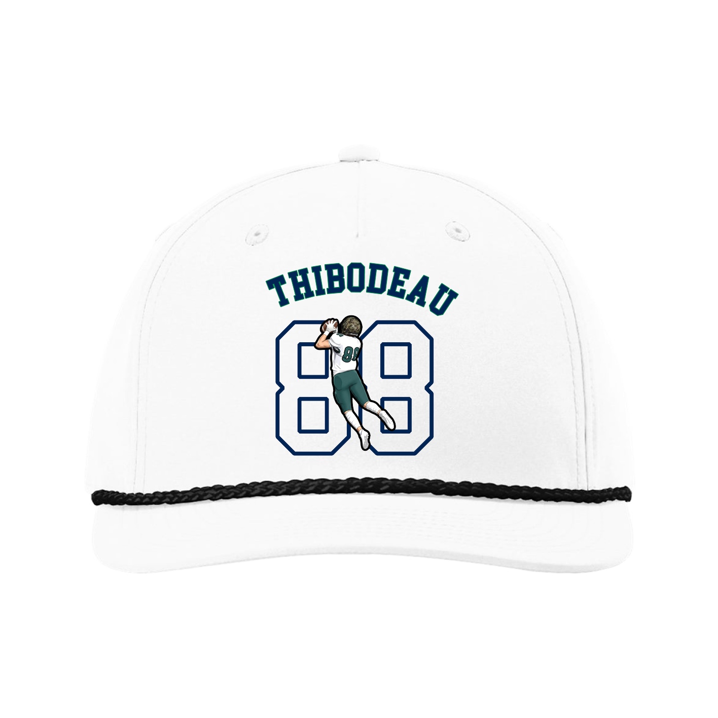 Five-Panel Classic Rope Cap — Shirsey Arch in White