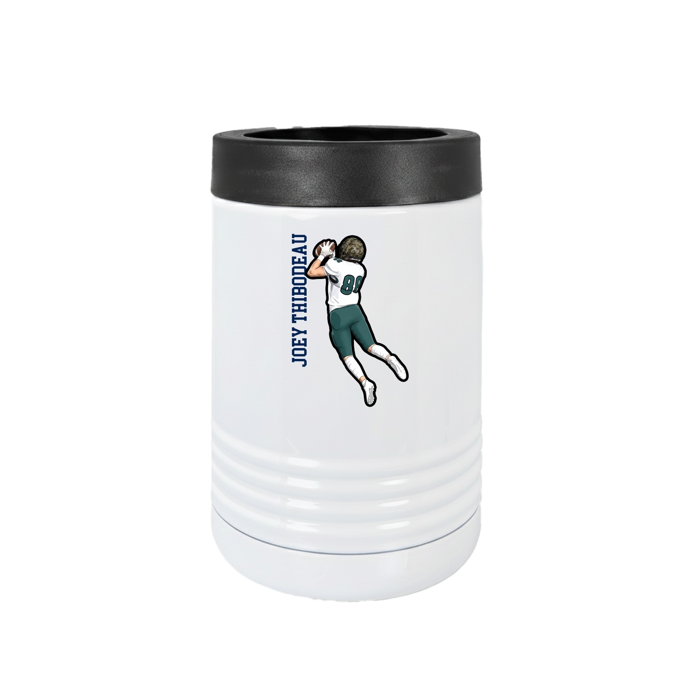 Beverage Holder — Name Vertical in White