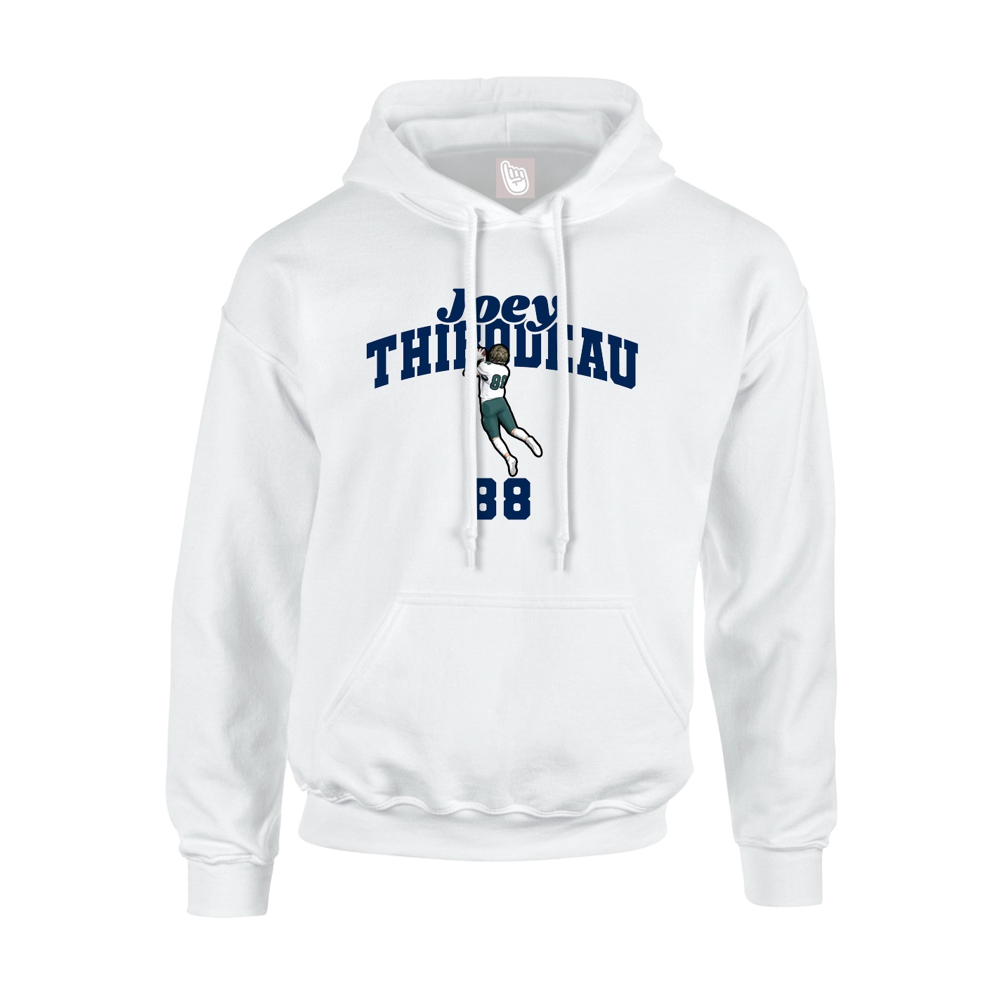 Hoodie — Signature Arch in White