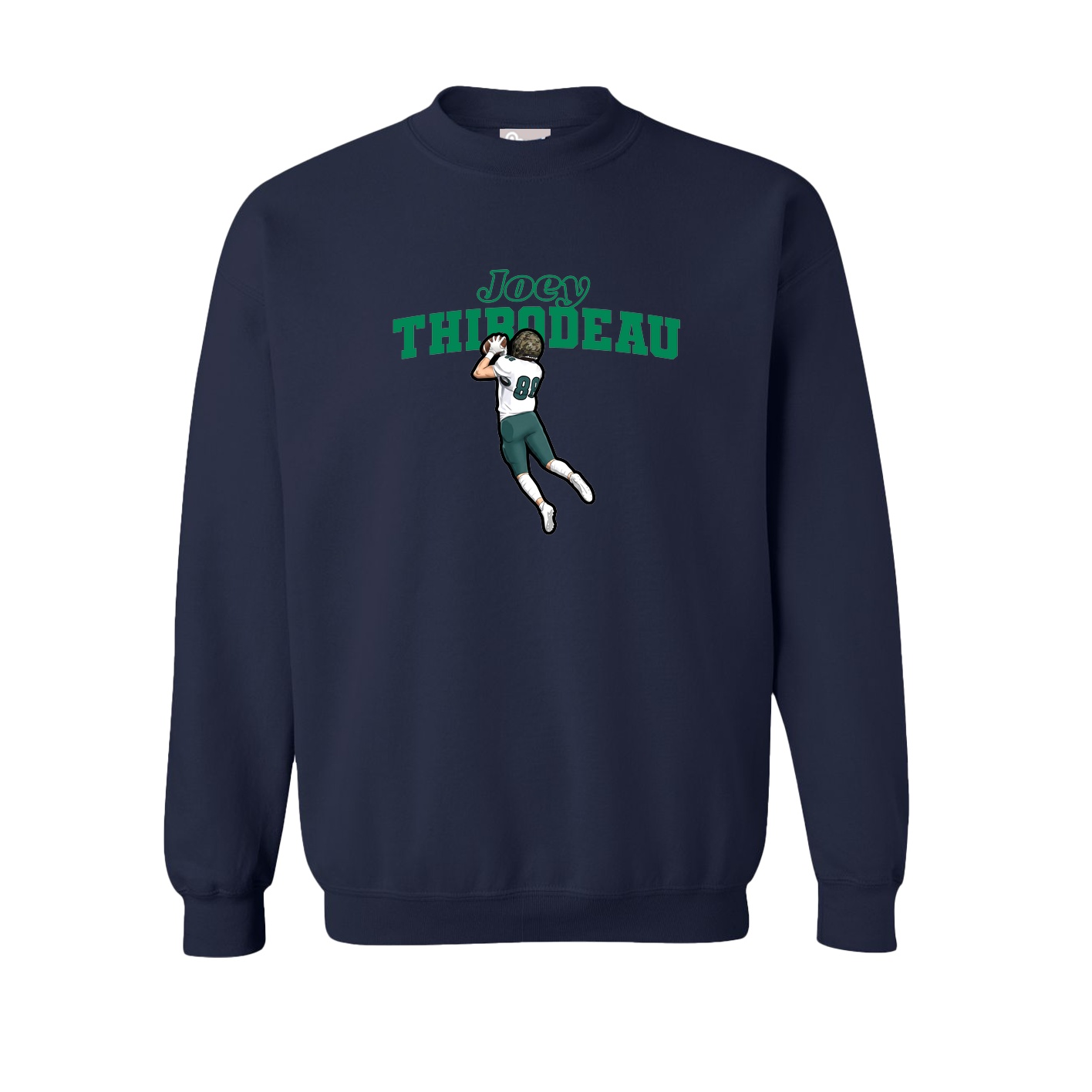 Fleece Crew — Name Arch in Navy