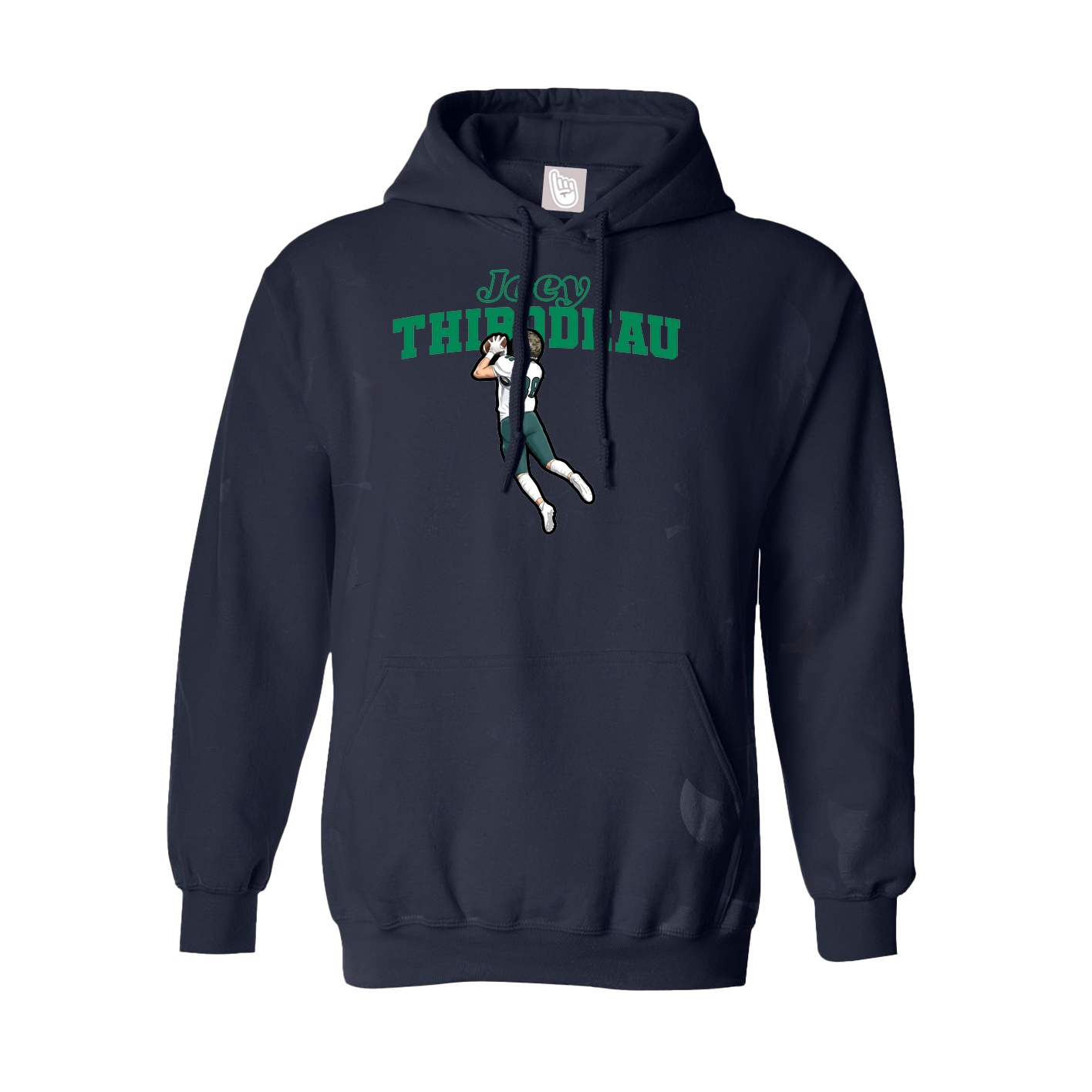Youth Hoodie — Name Arch in Navy