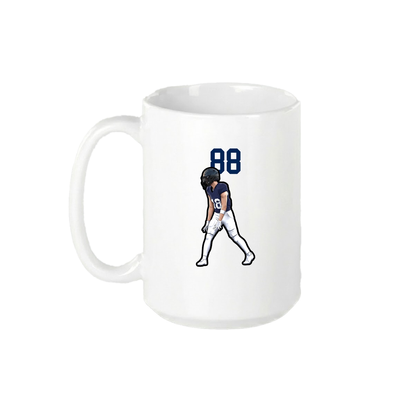 15oz Coffee Mug — Number Top in White