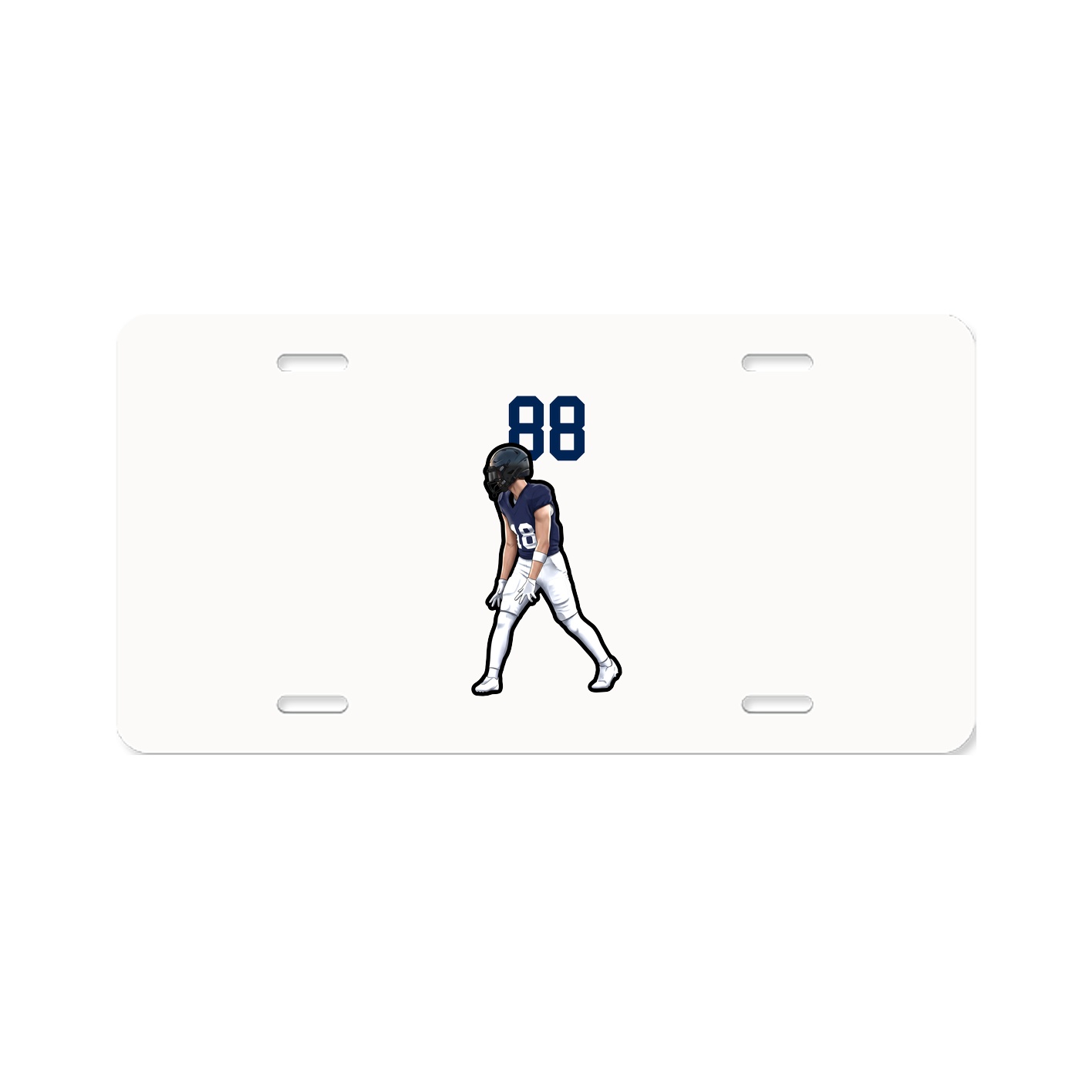 License Plate — Number Top in Classic