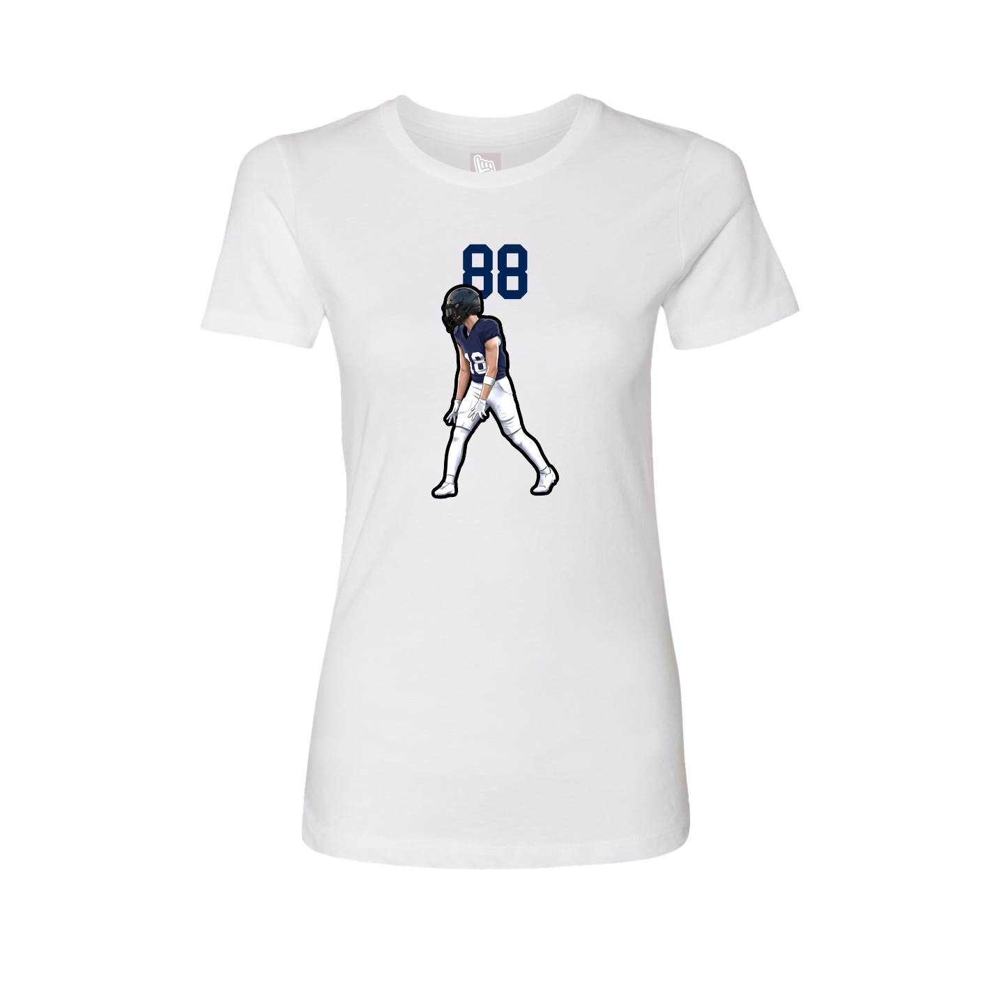 Fitted Women's Tee — Number Top in White