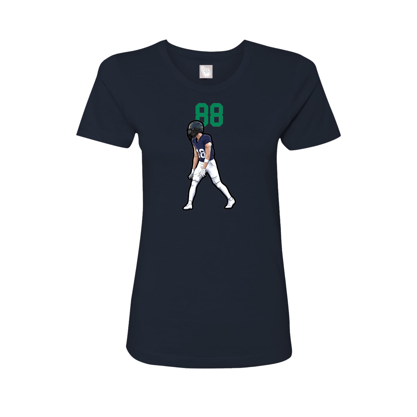 Womens Tee — Number Top in Navy