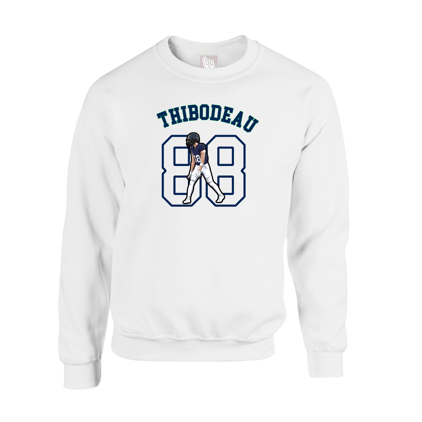 Fleece Crew — Shirsey Arch in White