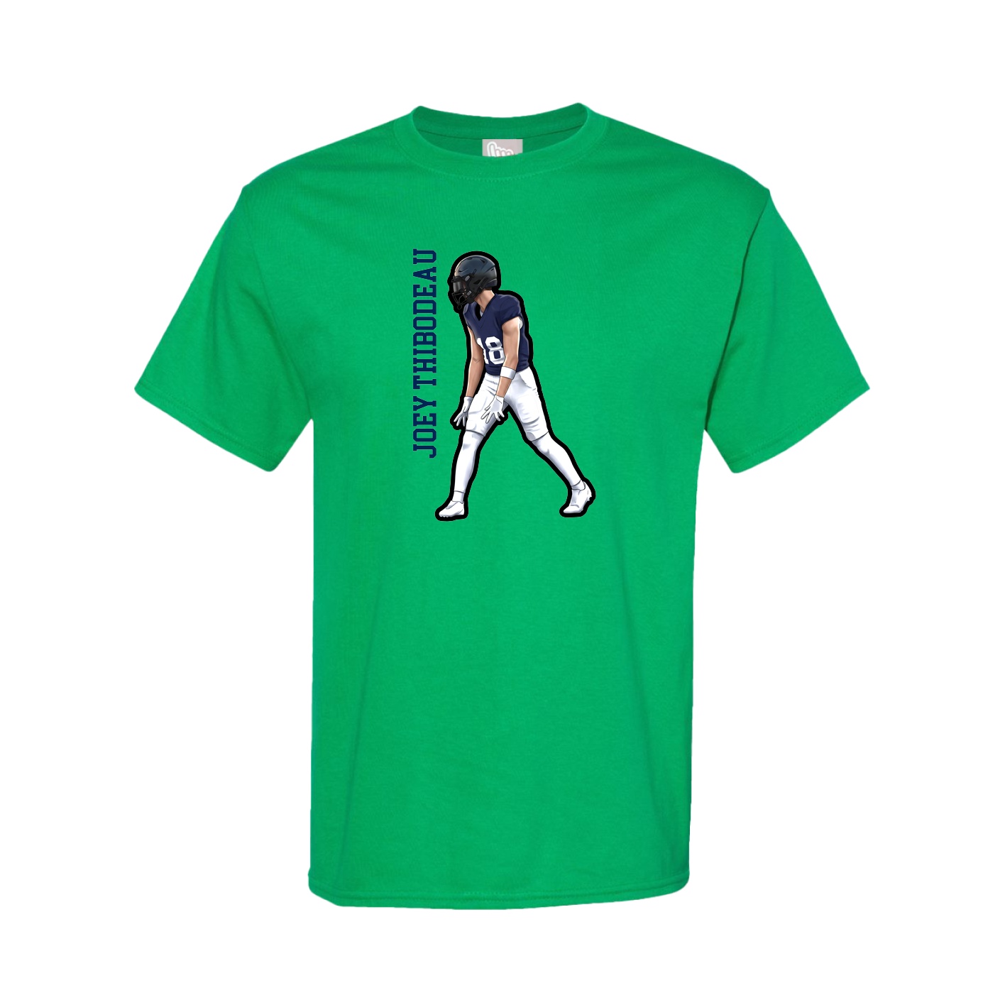 Youth Tee — Name Vertical in Green