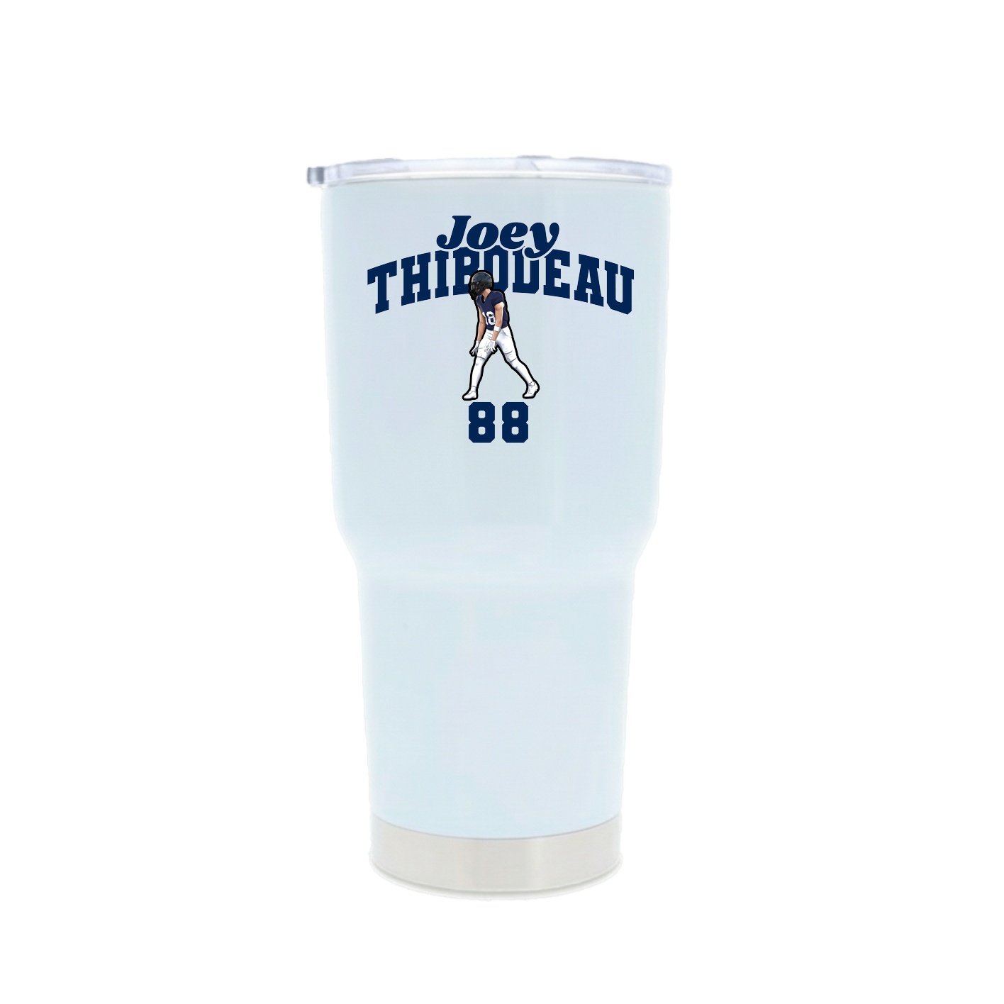 30oz Stainless Steel Tumbler — Signature Arch in White
