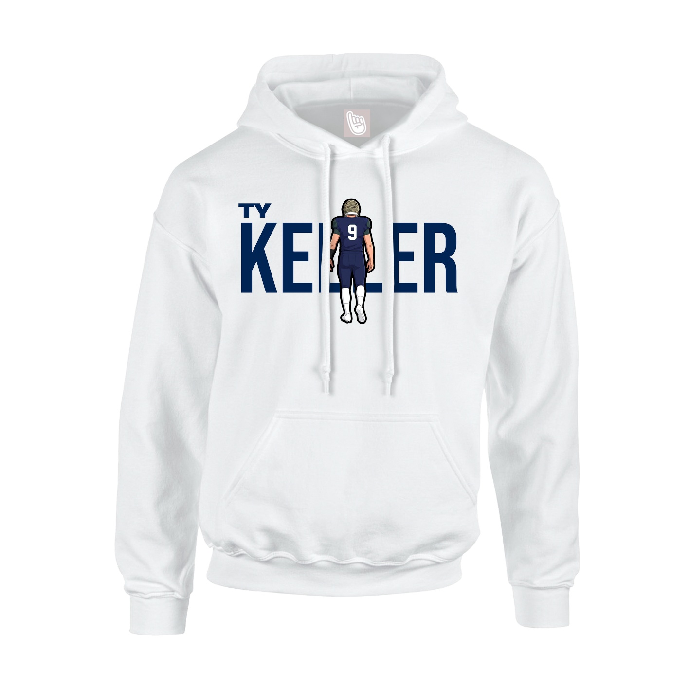 Youth Hoodie — Player Name in White