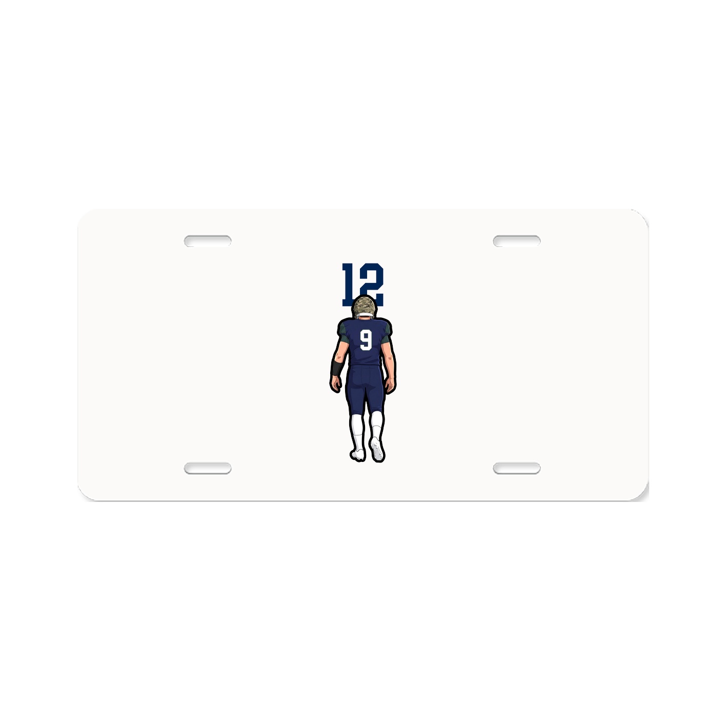 License Plate — Number Top in Classic