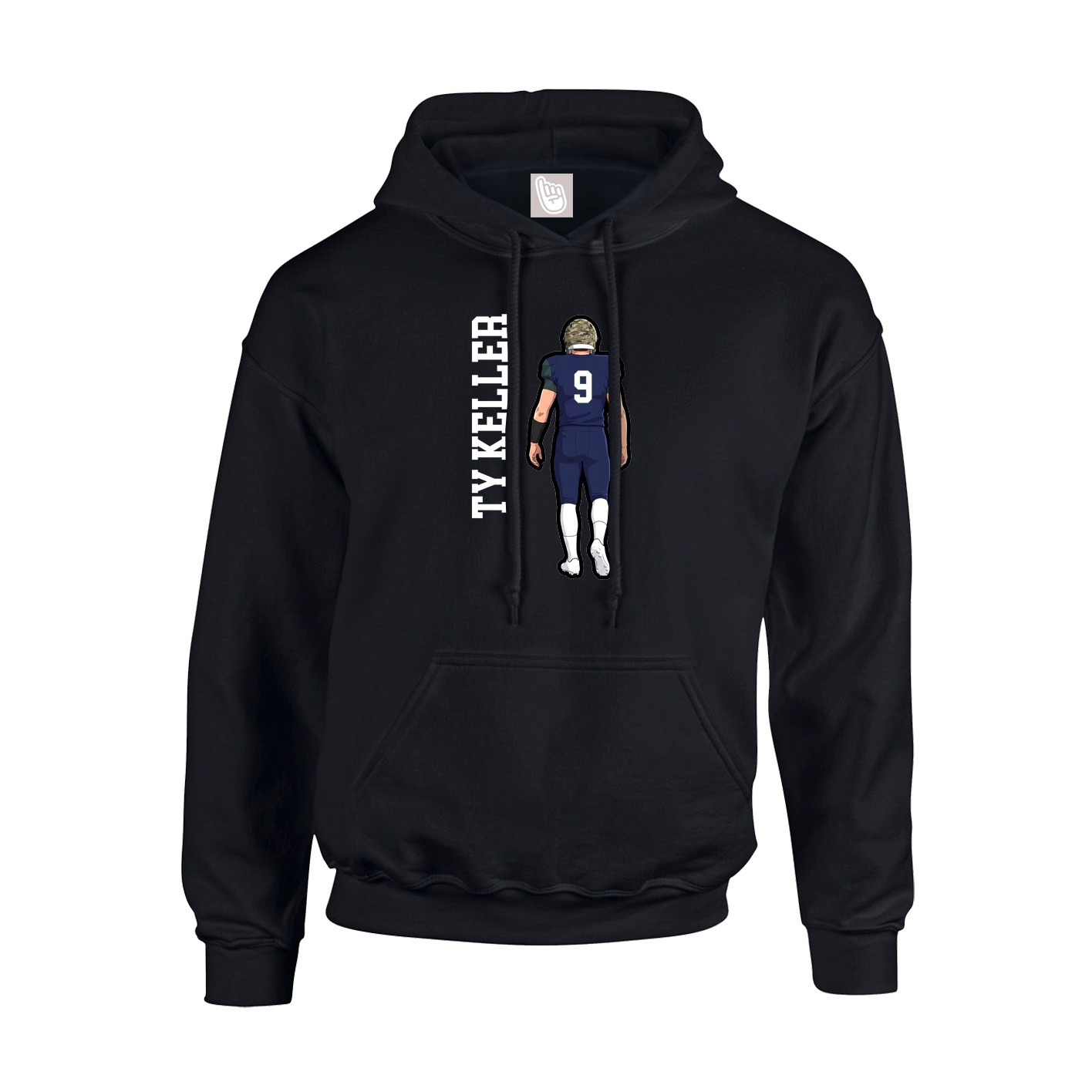 Hoodie — Name Vertical in Black