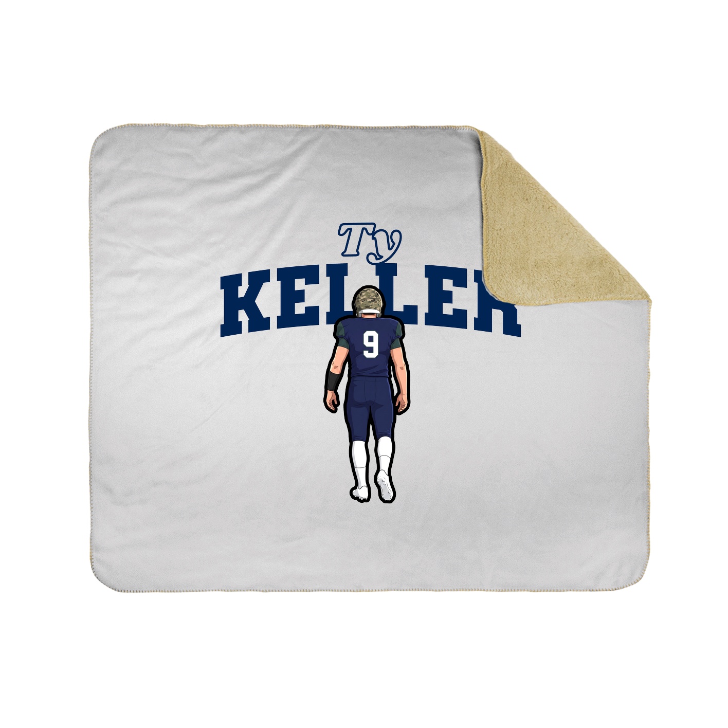 Throw Blanket — Name Arch in White