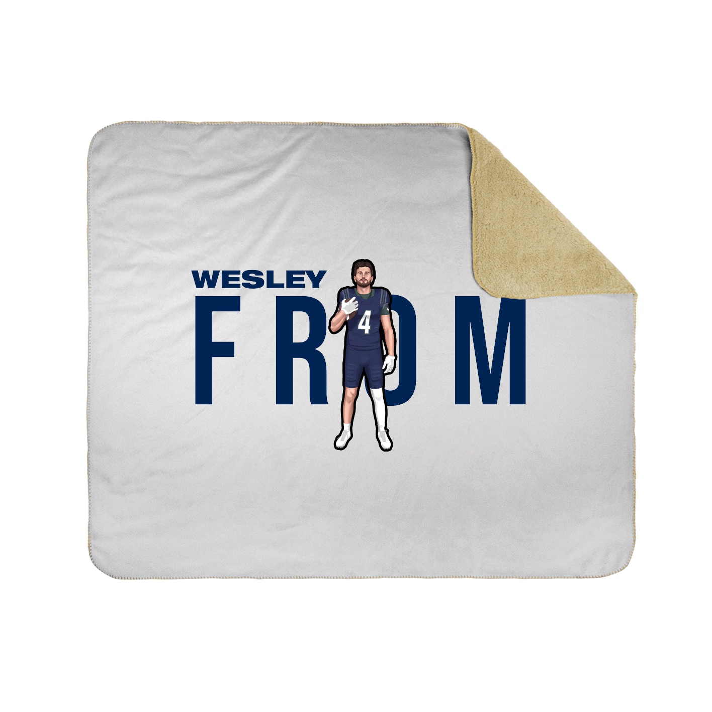 Throw Blanket — Player Name in White