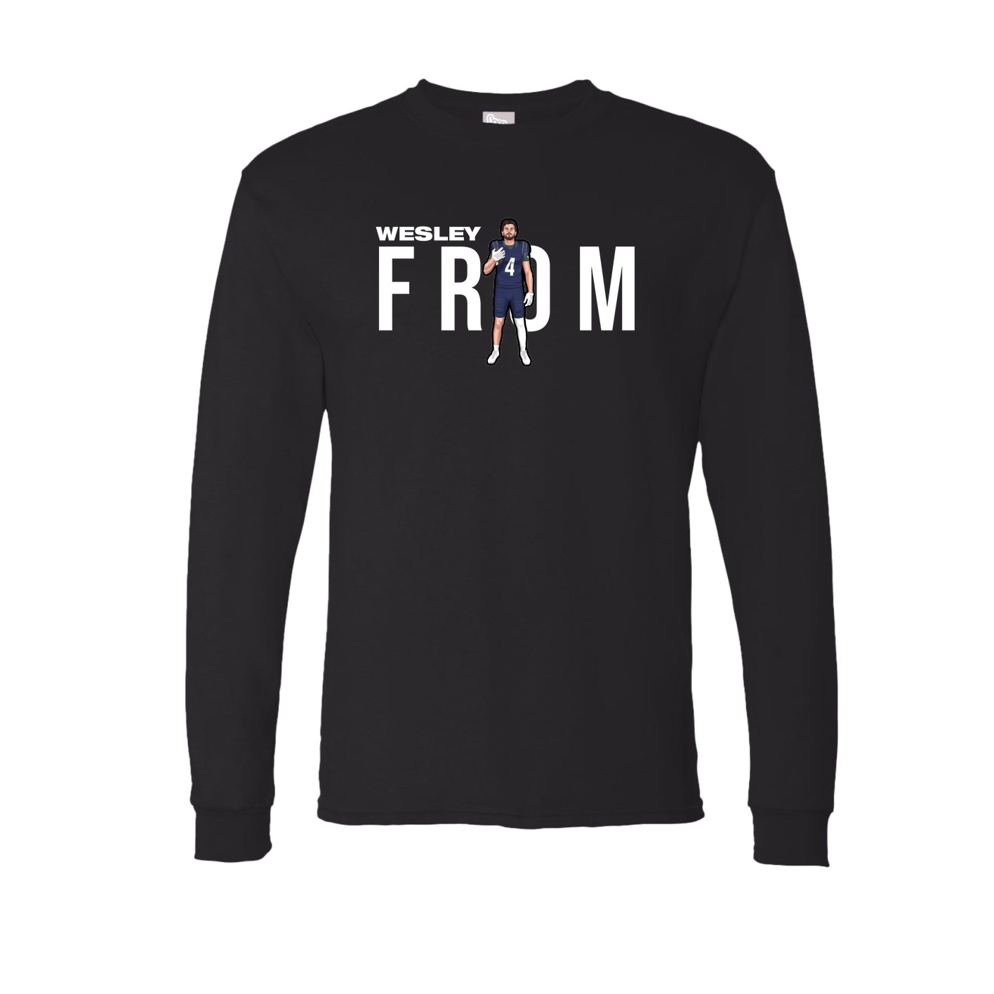 Long Sleeve Tee — Player Name in Black