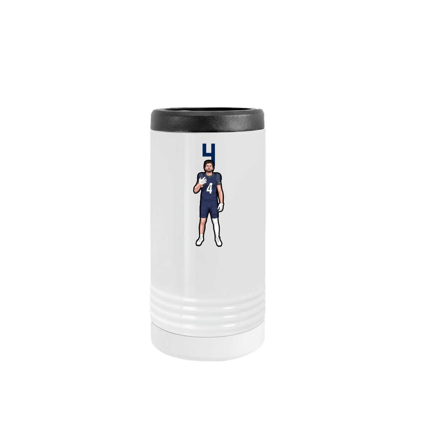 Slim Beverage Holder — Number Top in White