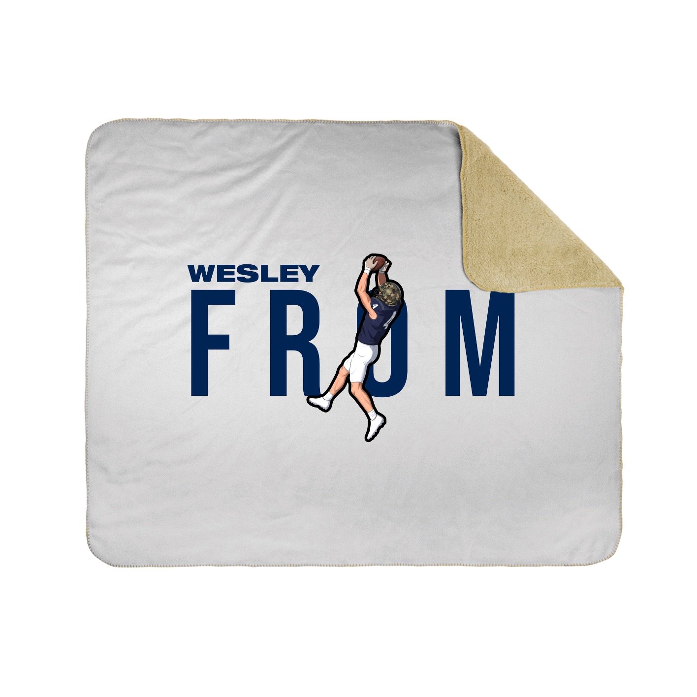 Throw Blanket — Player Name in White