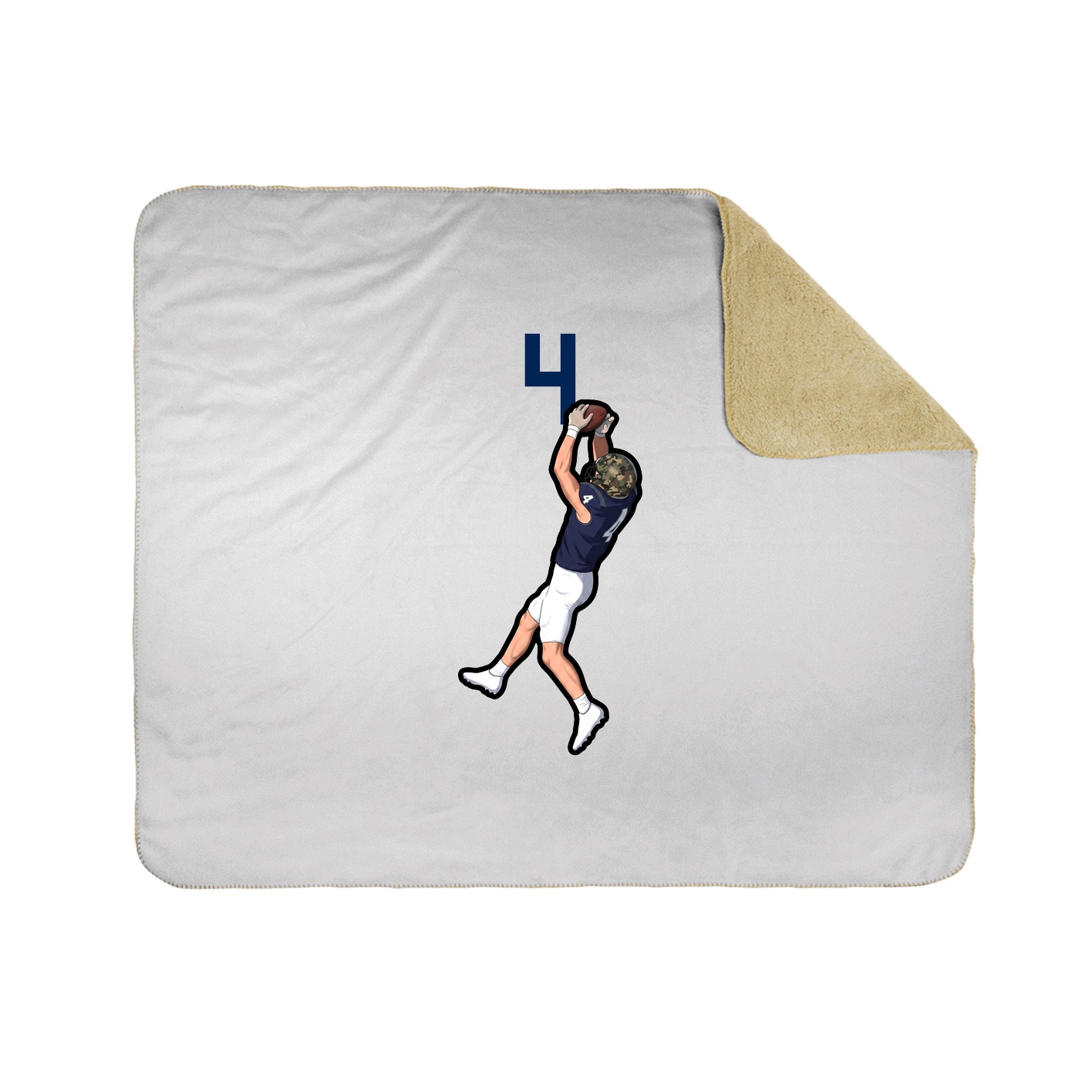 Throw Blanket — Number Top in White